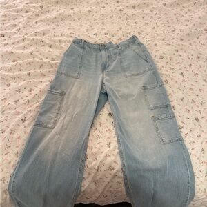 No Boundaries Light Blue Flare & Wide Leg Jeans